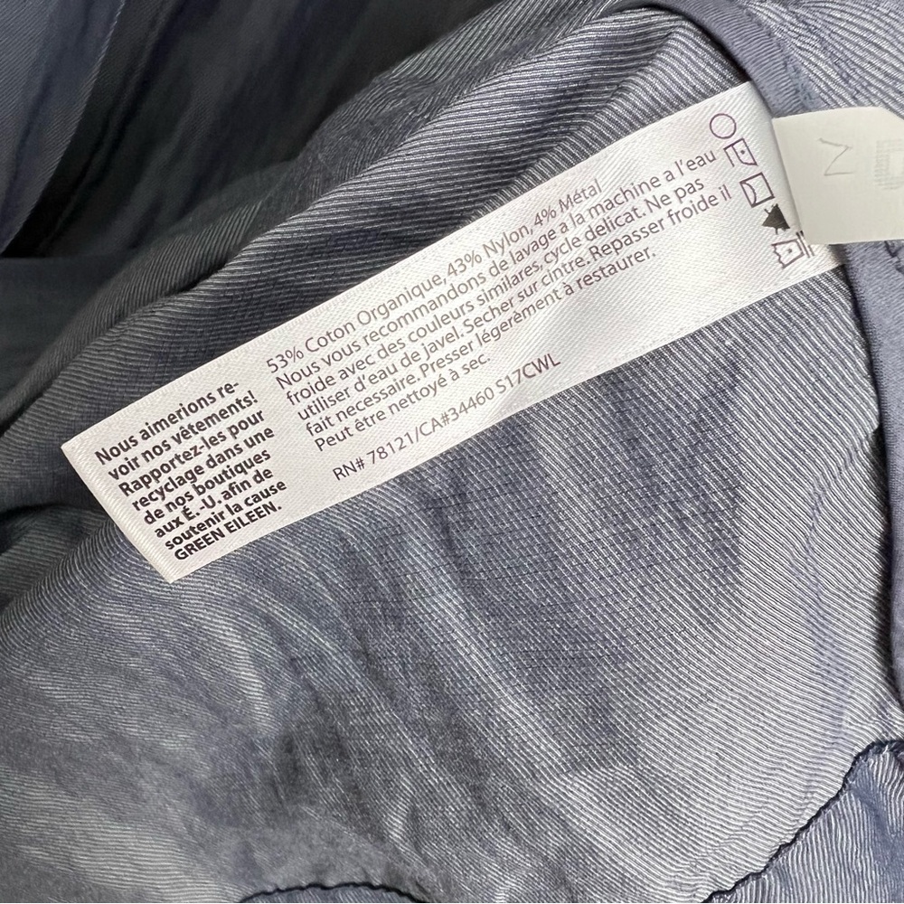 Eileen Fisher Jacket Organic Denim Cotton Metallic Thread Coat S - Picture 8 of 12